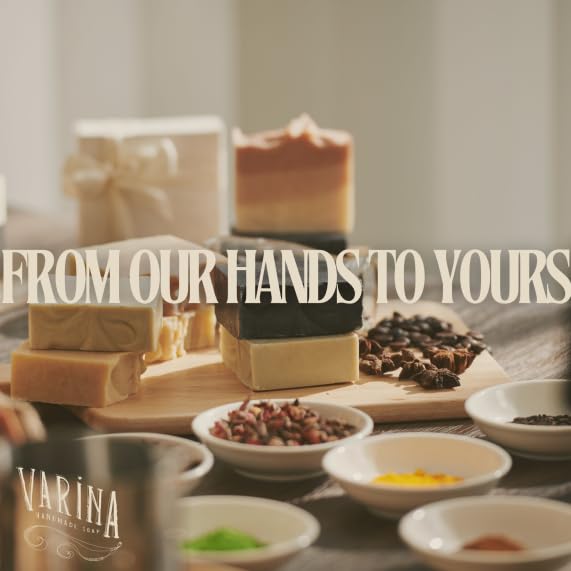 Varina Natural Coffee Cream Bar Soap - Gentle Cleansing for Sensitive Skin, Earthy Scents - 3 Pack