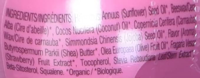 eos 100% Natural & Organic Lip Balm- Strawberry Sorbet, All-Day Moisture, Dermatologist Recommended for Sensitive Skin, Lip Care Products, 0.25 oz