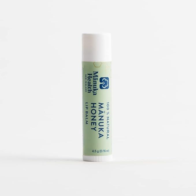 Manuka Health Lip Rescue - 0.16 oz Lip Balm for Dry Cracked Lips - 100% Natural Lip Balm with MGO 250+ Manuka Honey and Beeswax Provides Potent Lip Care