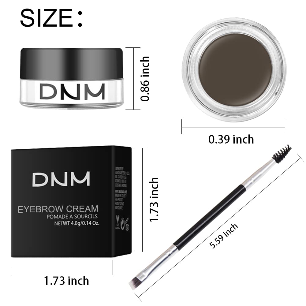 Medium Brown Eyebrow Powder Pomade Gel Shaper Makeup Kit with Dual-ended Brush, Eyebrow Stencil Kit for Women Shaping, Eye Brow Pomade Stencil Shaper Tinting kits for Women Long Lasting Waterproof
