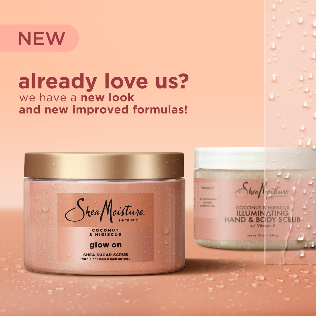 SheaMoisture Shea Sugar Body Scrub For Glowing Radiance Coconut Hibiscus Glowing Radiance Body Scrub With 24h Shea Moisture Nutrients 12 oz