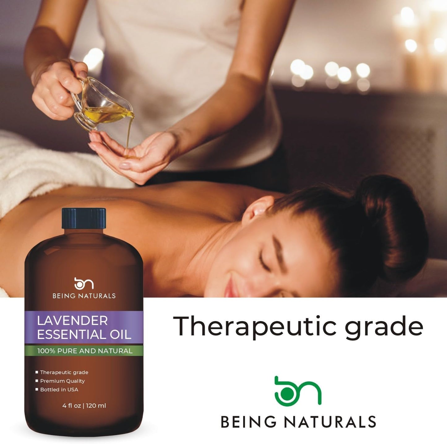 Lavender Essential Oil - Huge 4 FL OZ - 100% Pure & Natural – Premium Natural Oil with Glass Dropper Essential Oil