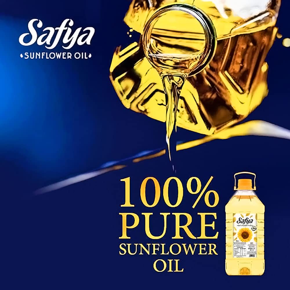 Safya - 100% Pure Sunflower Oil, (2 L) 67.6 Fl Oz