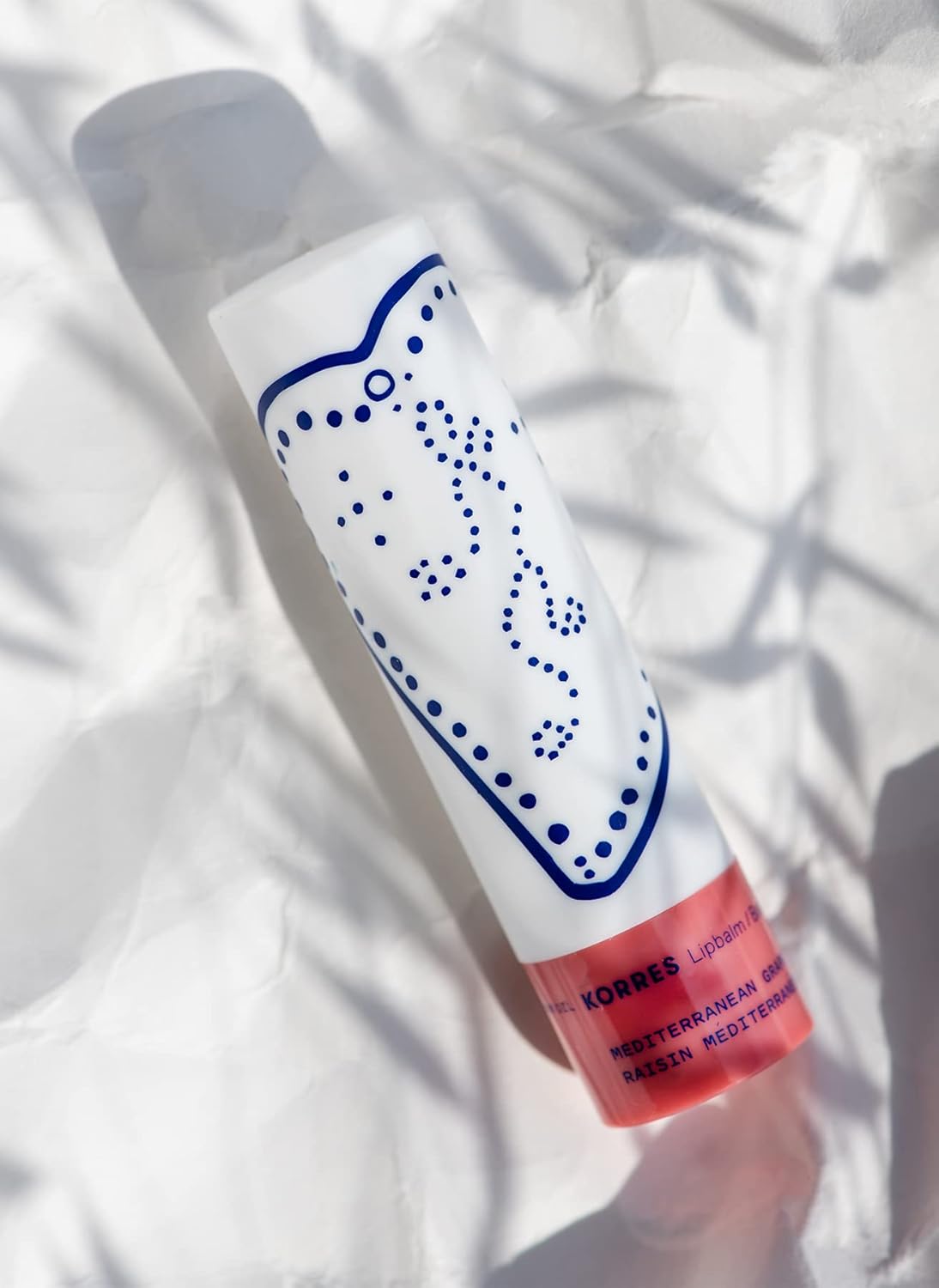 KORRES Lip Butter Stick Mediterranean Grape Hydrating Lip Balm with Greek Hypericum Balsam Oil, Moisturizing Natural Shine & Subtle Tint for Soft Smooth Lips, Lip Care for Women & Men, 0.17 Oz Stick