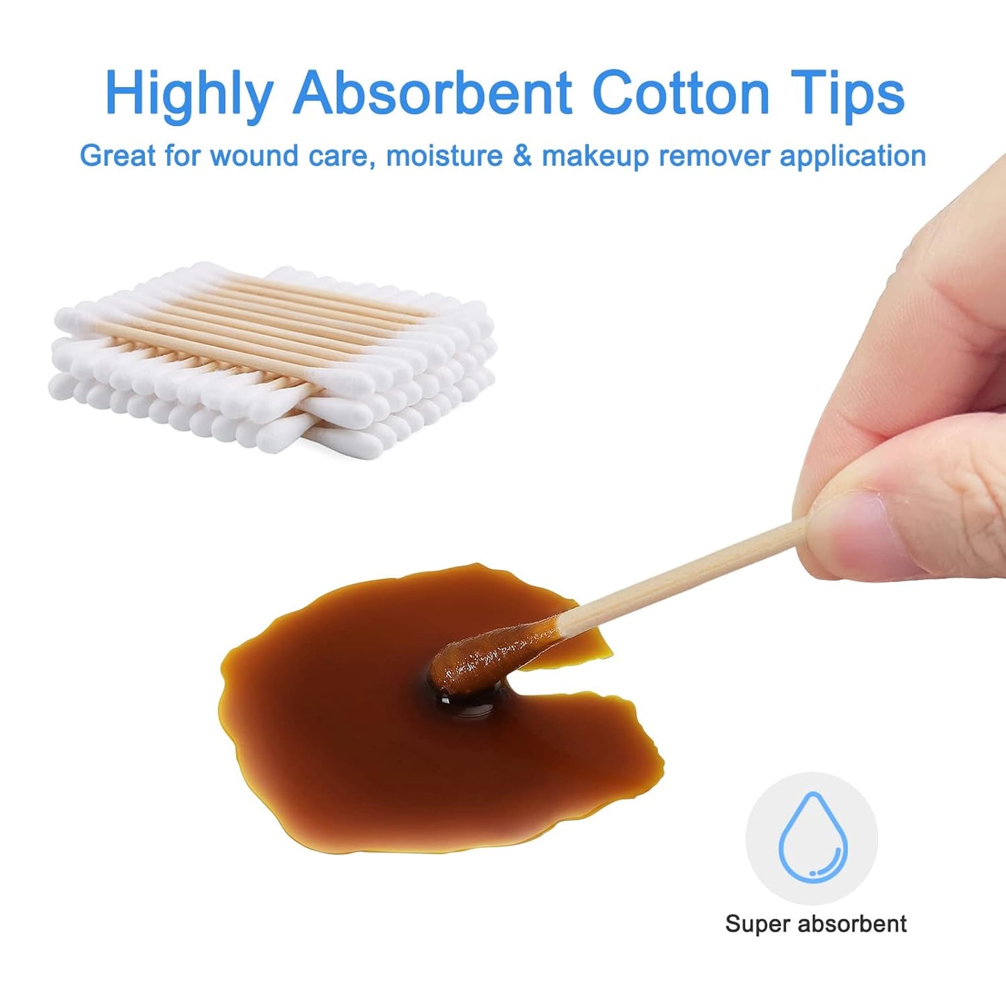 300 Pcs Cotton Swabs Set For Pet Owners, 100 Pcs 6 Inch Long Cotton Swabs & 200 Pcs Cotton Swabs, Pet Supplies For Dogs Cats, Eyes Ears & Nose Cleaning Solution