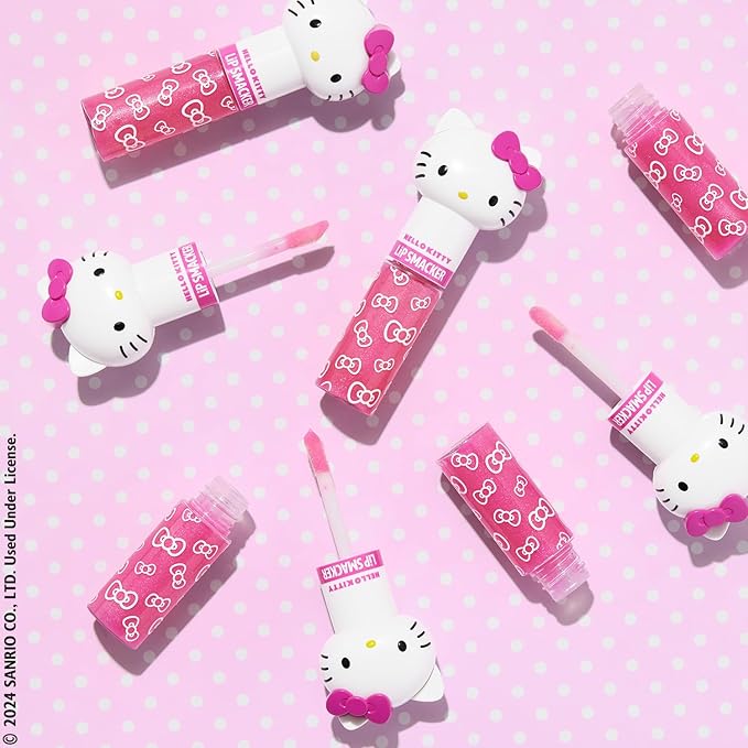 Lip Smacker Lippy Pals Swirls, Sanrio Hello Kitty, Flavored Moisturizing & Smoothing Soft Shine Lip Balm, Hydrating & Protecting Fun Tasty Glossy Finish , Cruelty-Free & Vegan - Kiwi