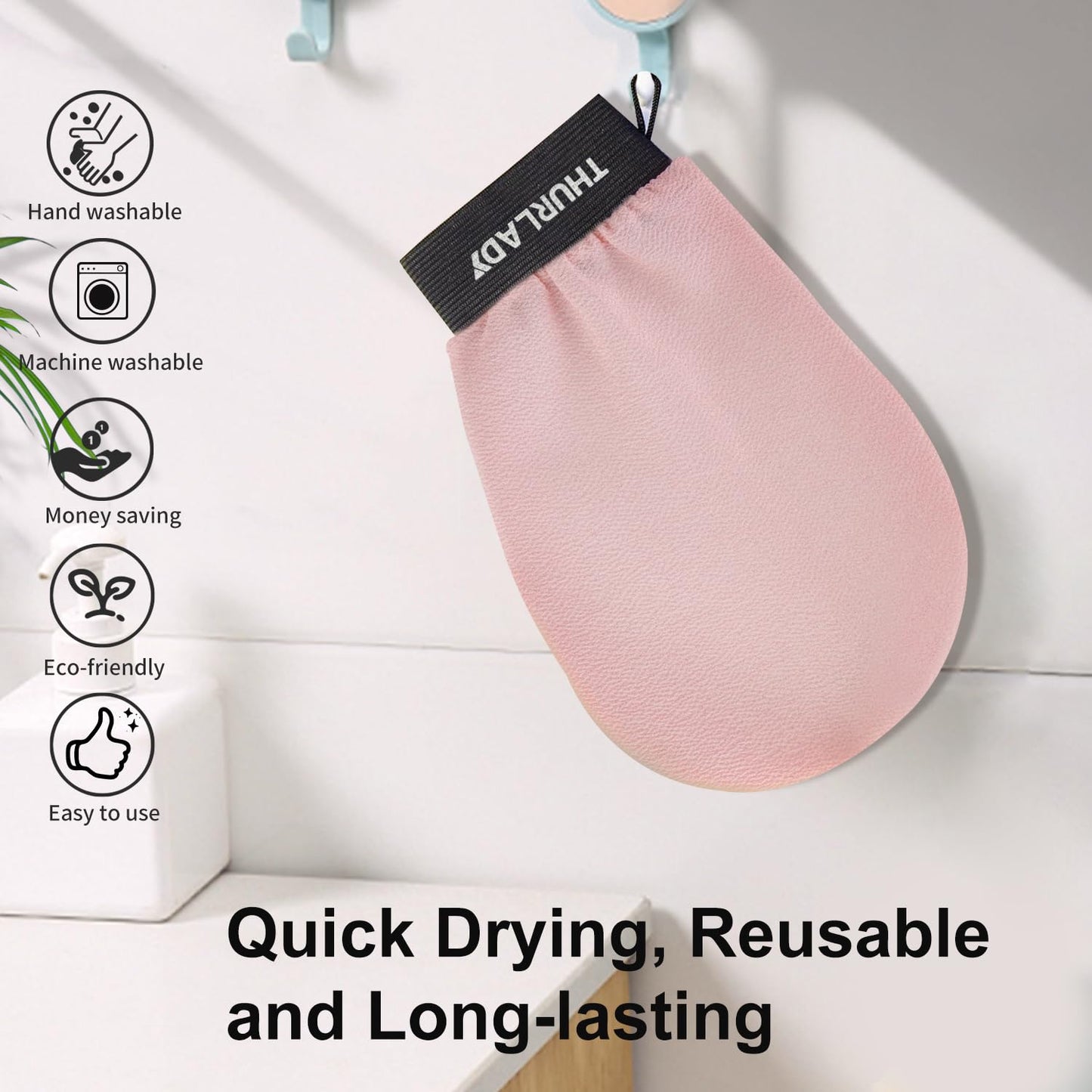 Korean Exfoliating Mitt - Exfoliating Gloves 3 Pack - Exfoliating Body Scrubber, Viscose Fiber Body Scrub Gloves, Dead Skin Remover for Smoother Skin, Self-Tan Prep & Removal