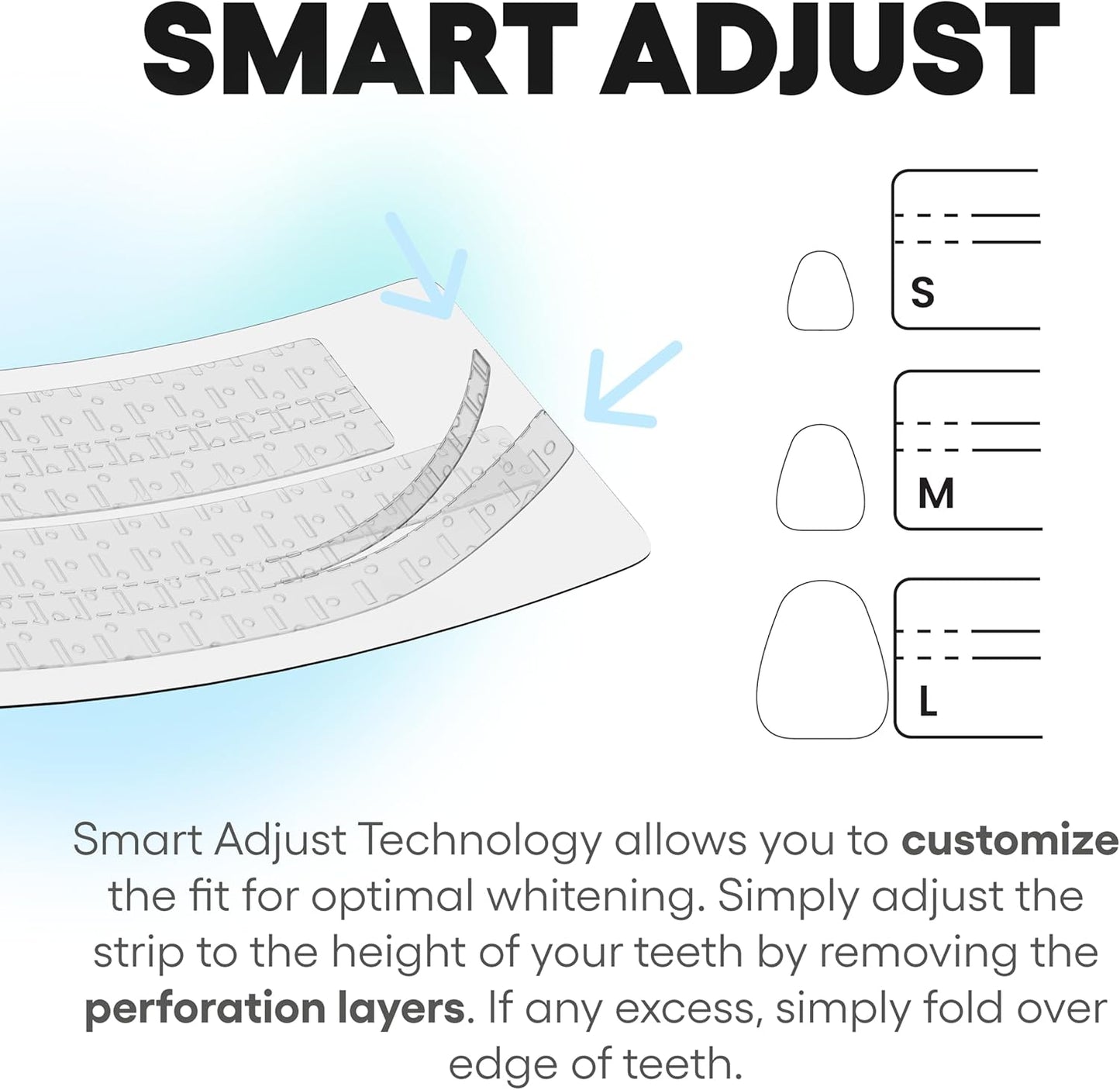 Something Nice Lumismart Whitening Strips - Dentist-Designed, Enamel Safe, up to 42 Treatments with Smart Adjust - Teeth Whitening Strips in Mint for Sensitive Teeth