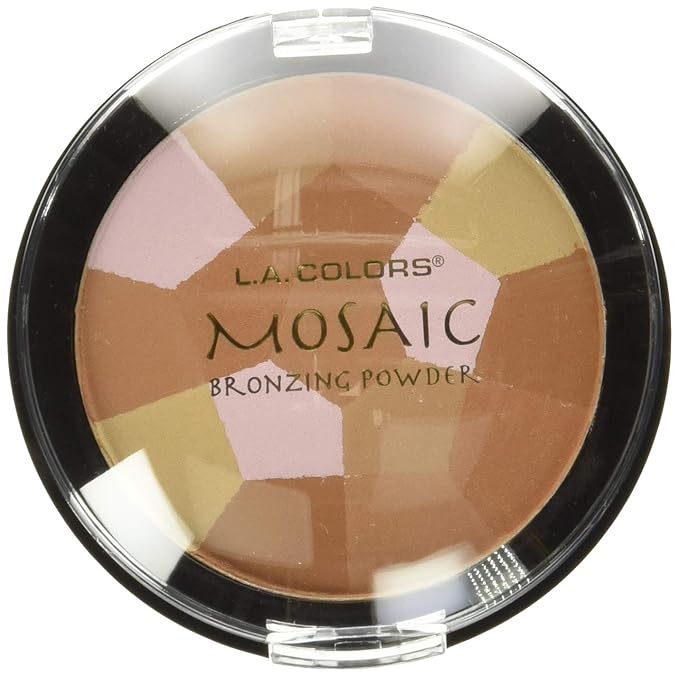L.A. Colors Mosaic Bronzer/Blush Compact, Golden Bronze, 0.09 Ounce (Pack of 2)