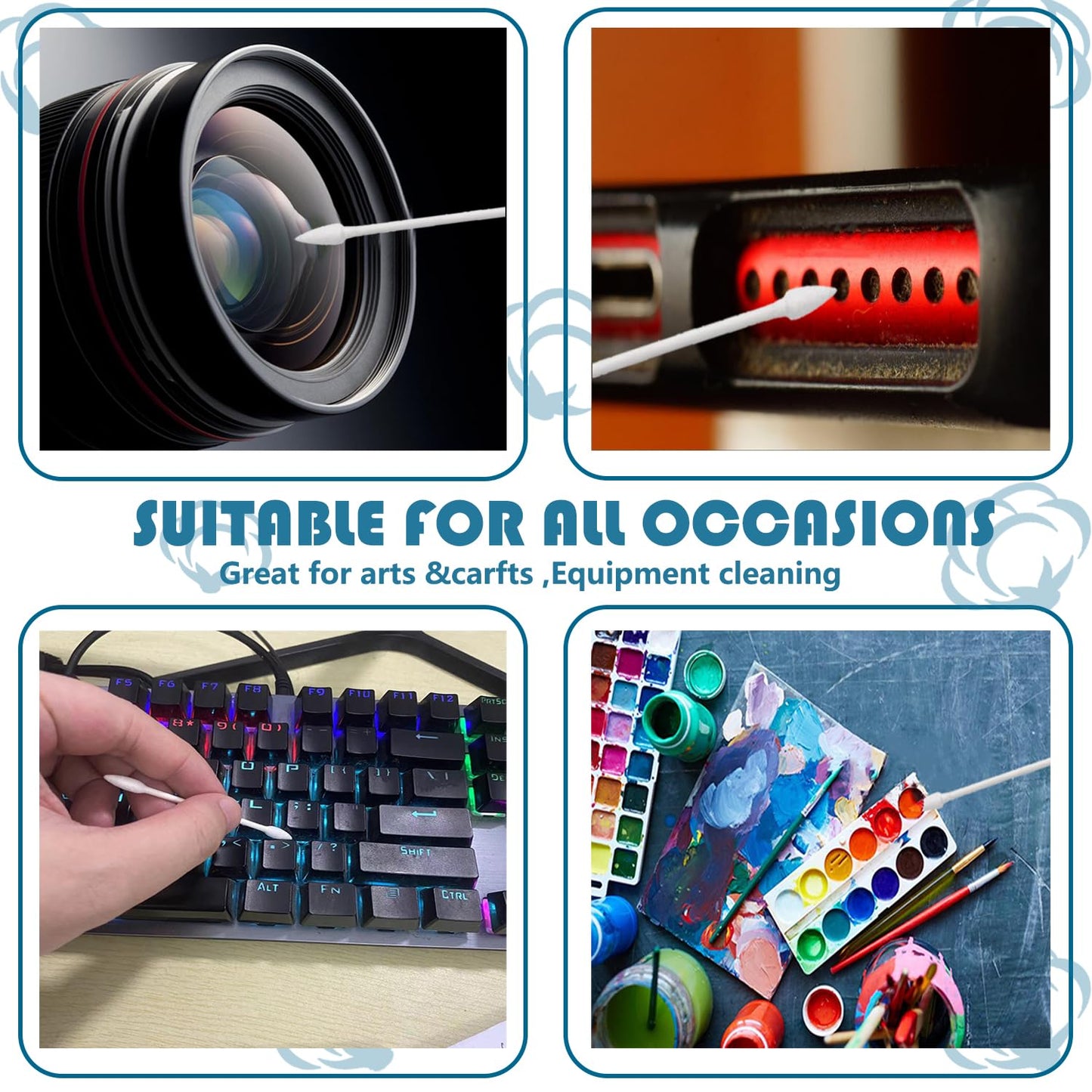 Precision Tip Cotton Swabs/Double Pointed Cotton Buds for Makeup 300pcs