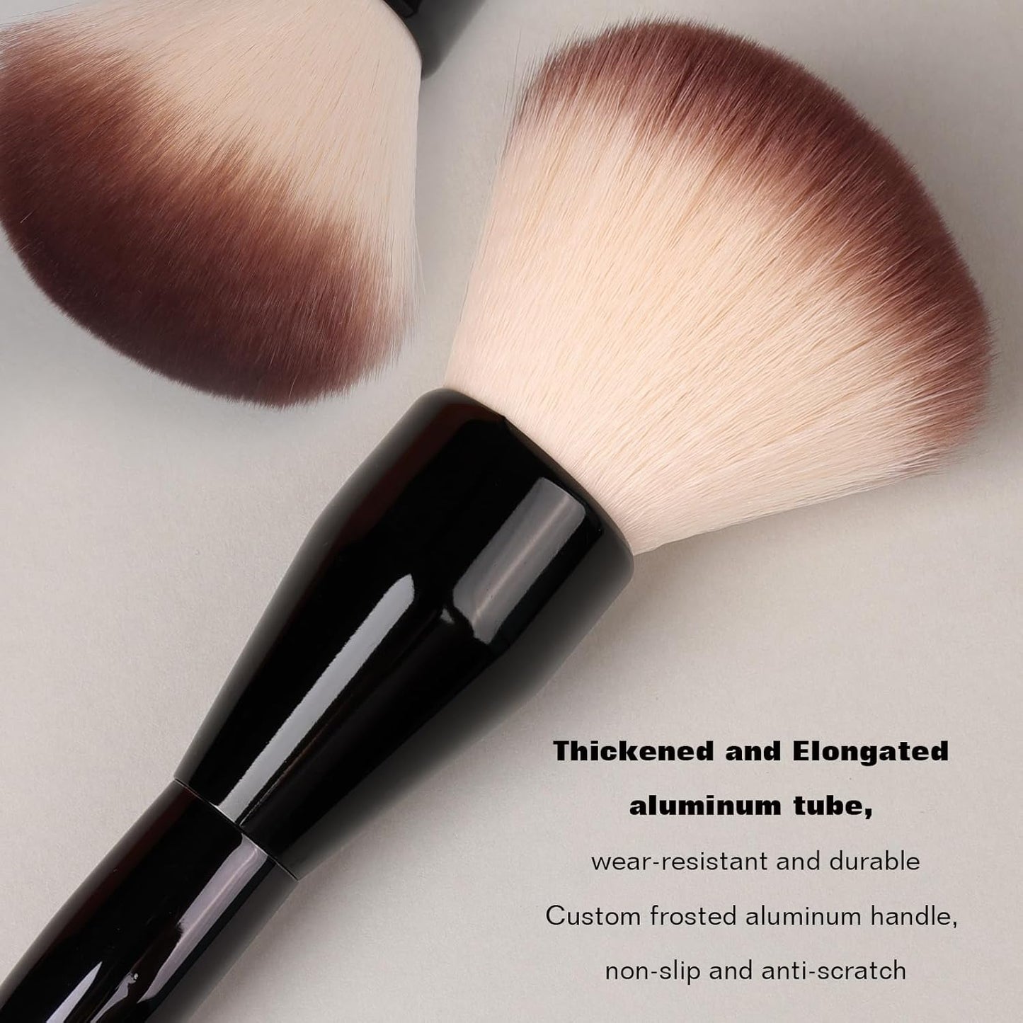 Large Makeup Foundation Brush Powder Brush Banidy Powder Foundation Brush Flawless Makeup Brushes Bronzer Blush Brush Perfect for Blending Buffing with Loose Powder Liquid Foundation(Black)