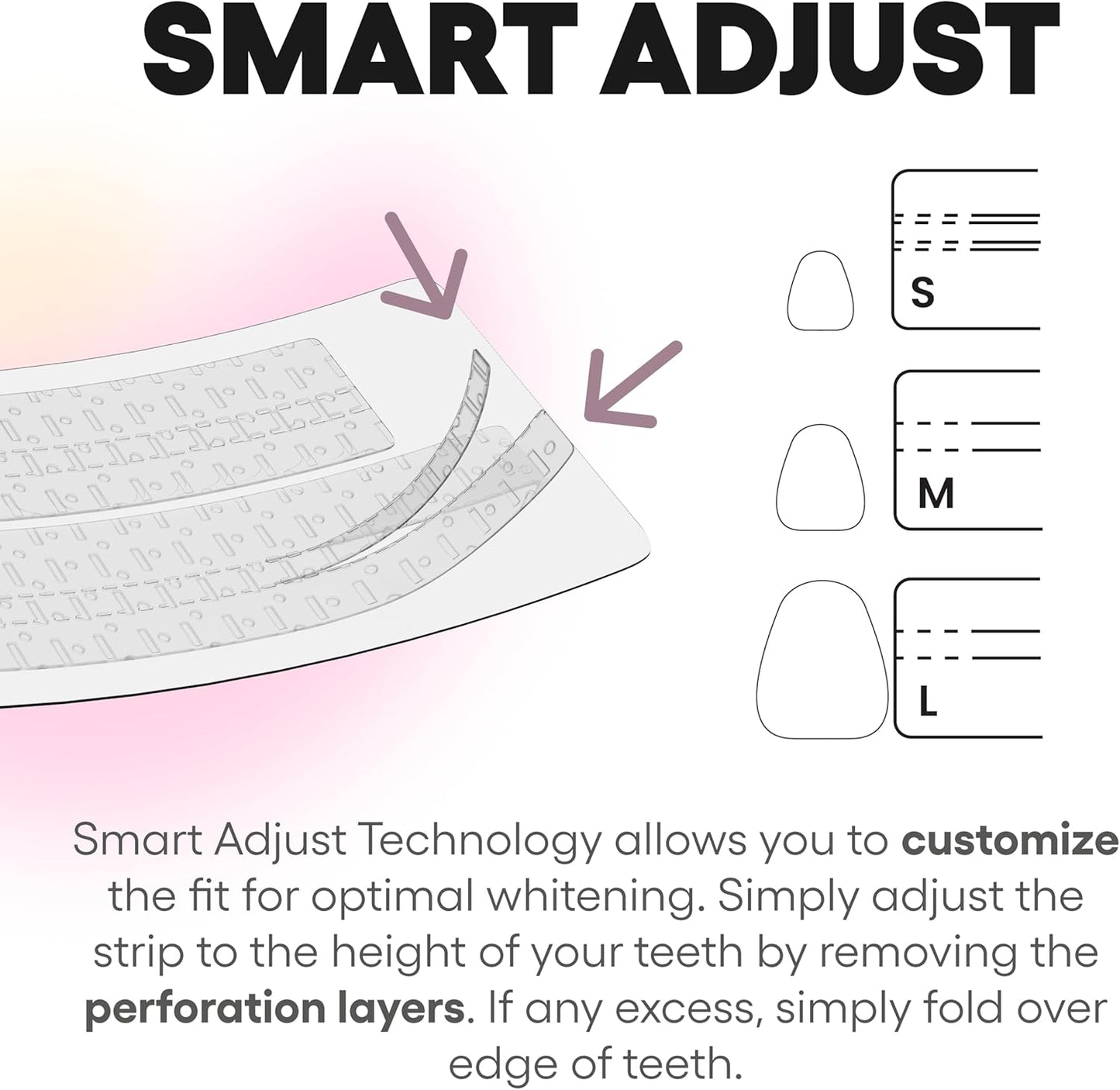 Something Nice Lumismart Whitening Strips - Dentist-Designed, Enamel Safe, up to 42 Treatments with Smart Adjust - Teeth Whitening Strips in Coconut for Sensitive Teeth