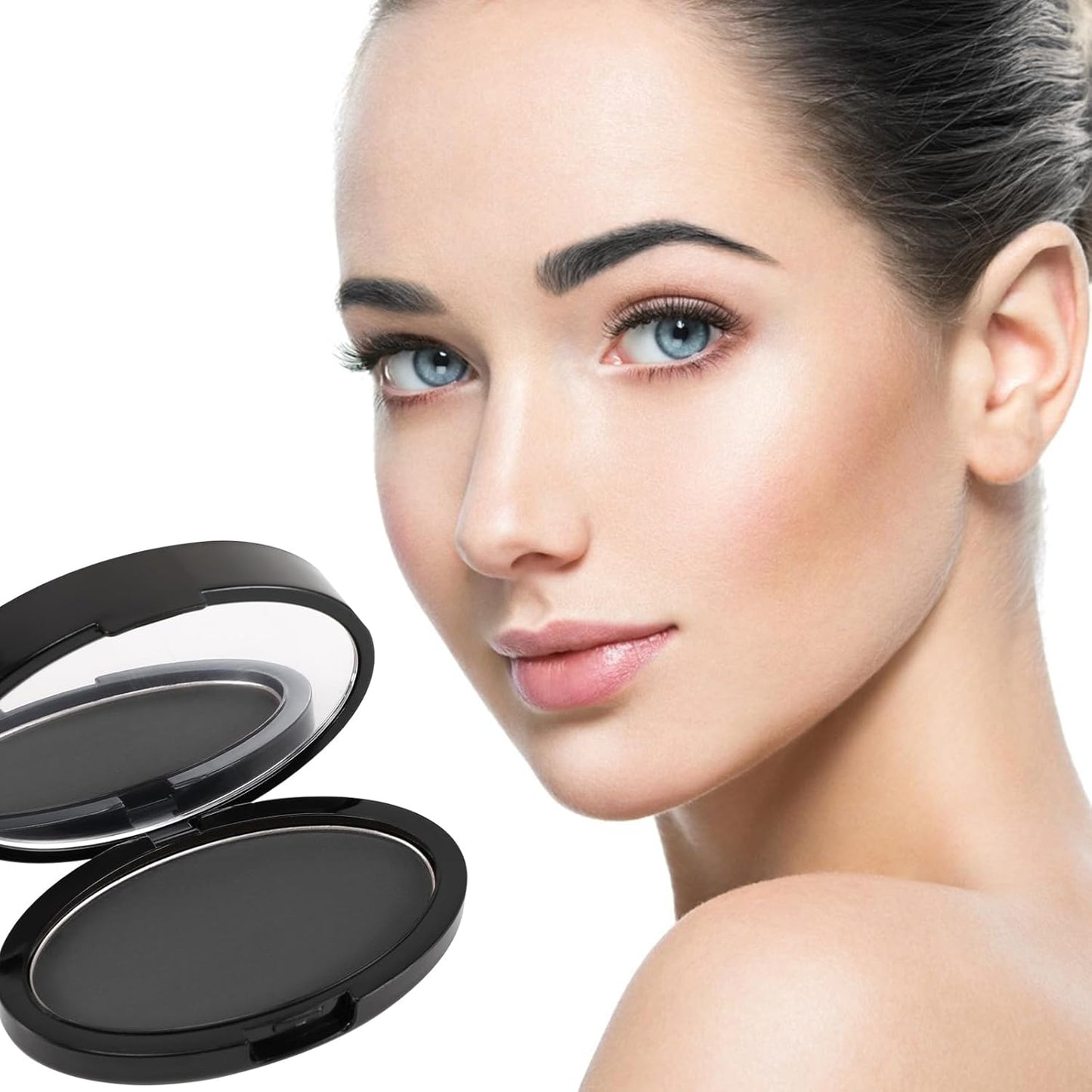 Boobeen Eyebrow Seal Stamp Powder - Waterproof 3 Seconds Eye Make Up Nature Coloring Kit - Creates Natural Looking Brows for Makeup Beginners
