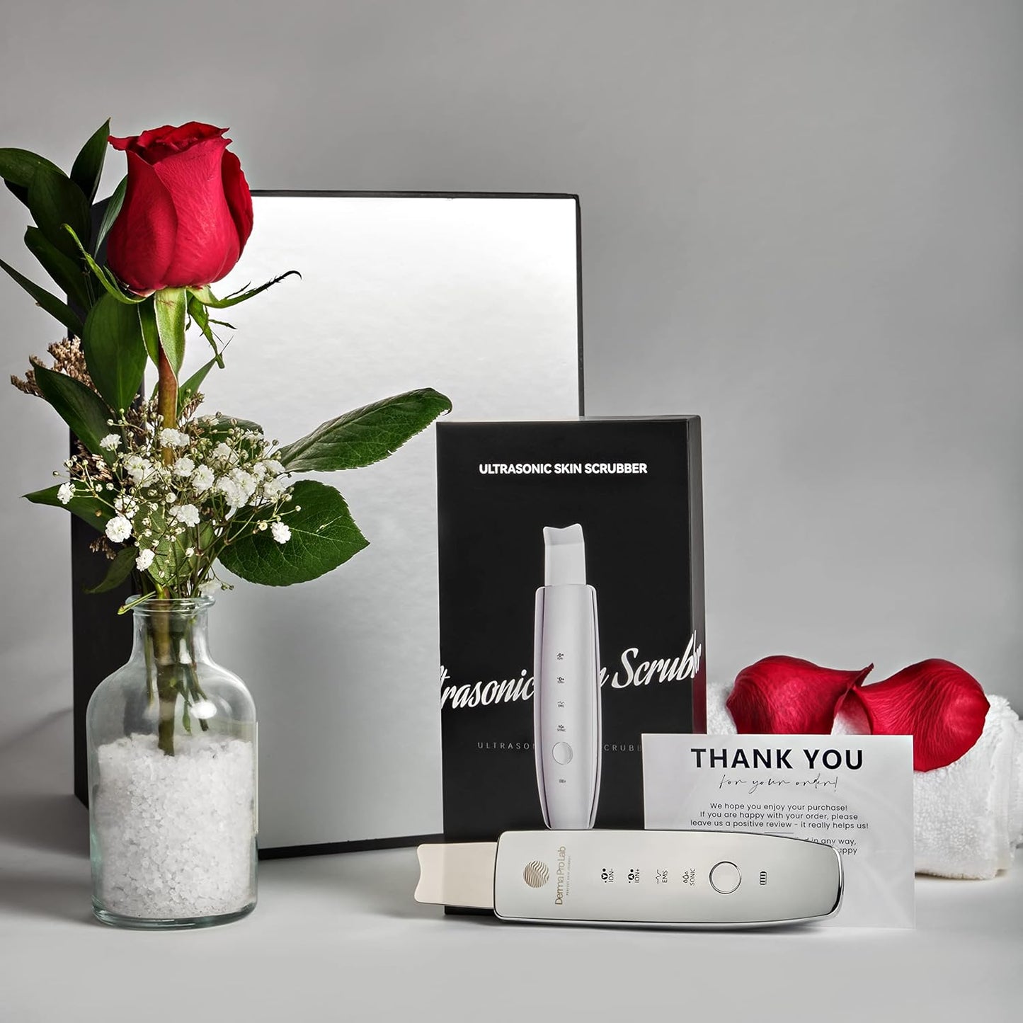 Derma Pro Lab Premium Skin Cleansing Scrubber - Advanced Skin Care Tool - LED 4 in 1 Blackhead and Blemish Remover - Dermatologically Tested