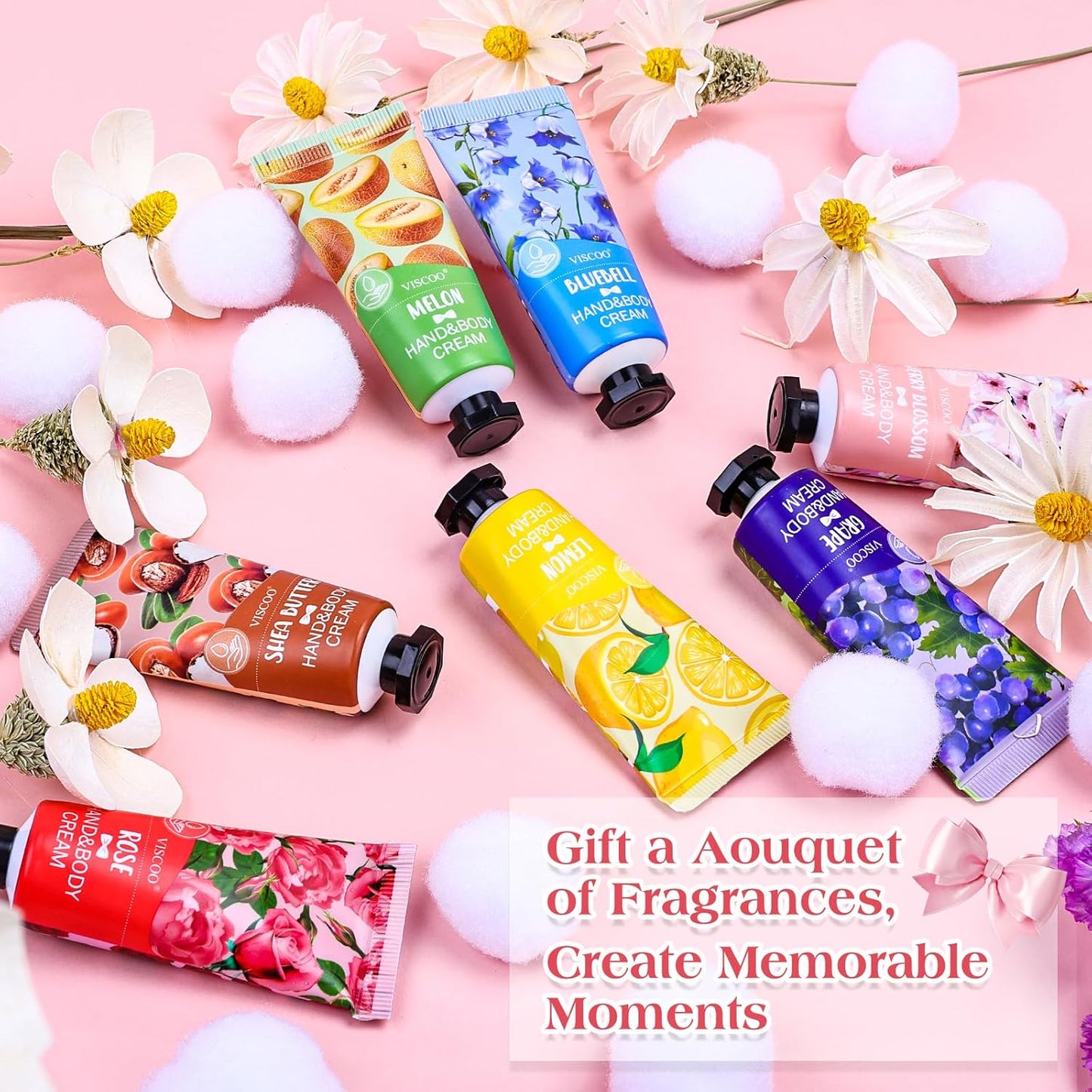 7 Pack Hand Cream Gifts Set for Women,Hand Lotion for Birthday Gifts for Women Teengirls, Bridesmaid Gifts,Thank You Gifts,Mini Moisturizing Hand Lotion Travel Size in Bulk for Dry Cracked Hands