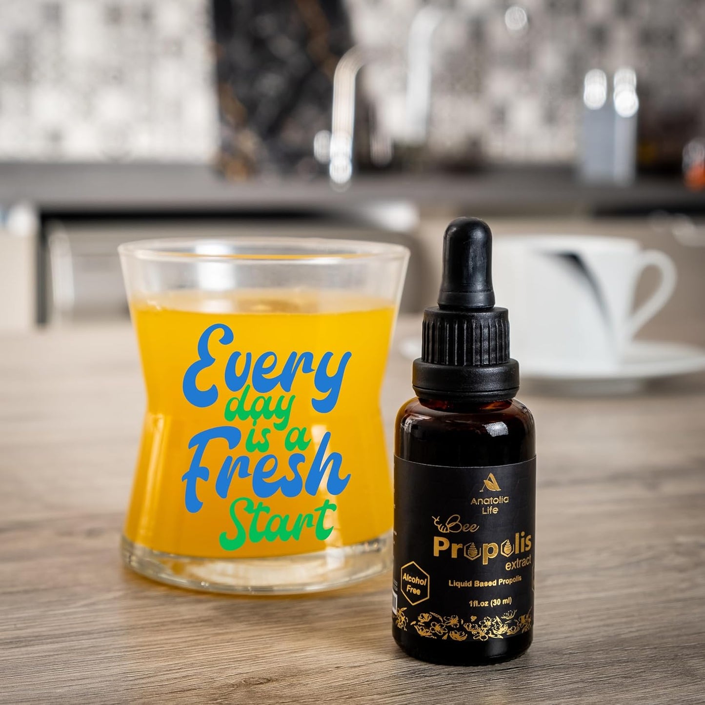 Organic Propolis Extract 30ml & 100% Natural Pure Lemon Essential Oil 20ml | Propolis Alcohol-Free, Immune System Support | DIY, Candle Making for Diffuser