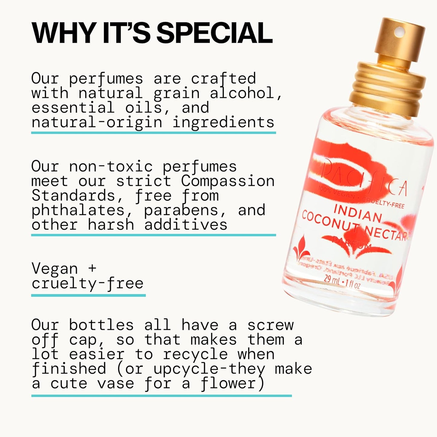 Pacifica Indian Coconut Nectar Perfume Spray – Tropical Vanilla & Coconut Fragrance, Layerable Beachy Perfume for Women, Clean, Non-Toxic, Vegan & Cruelty-Free Formula, All-Day Long Lasting