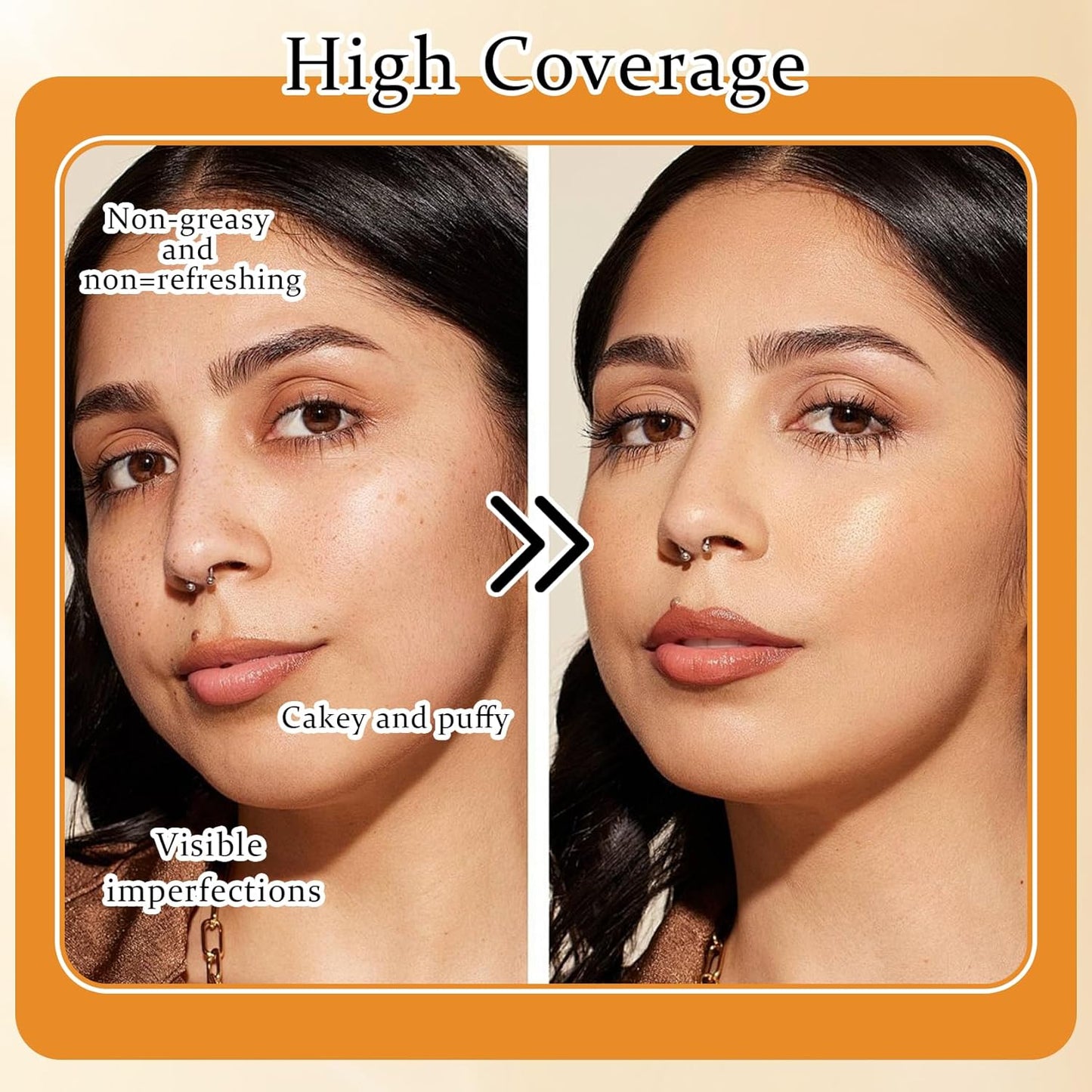 Mushroom Head Air Cushion CC Cream Foundation Makeup,Moisturizing BB Cream Face Makeup Liquid Foundation,Long Lasting Full Coverage Concealer for All Skin Types(Natural)