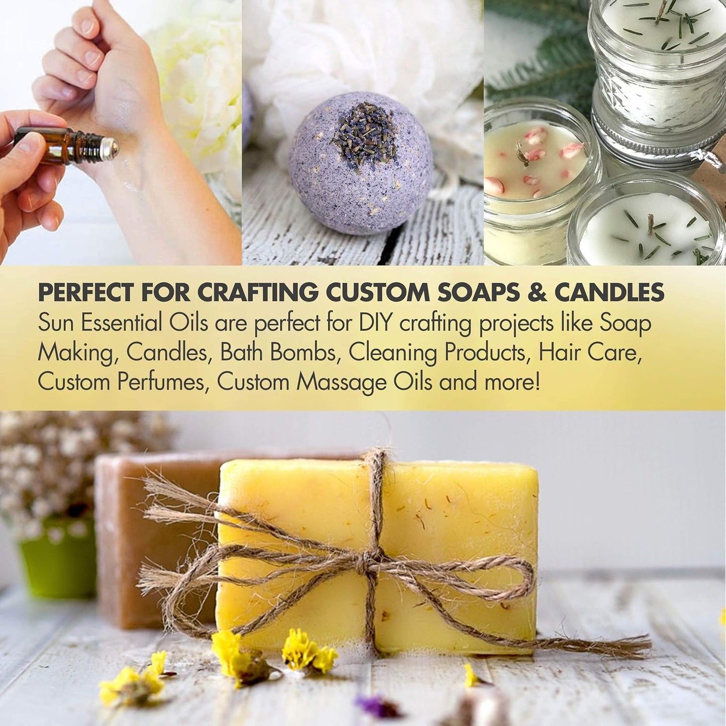 Sun Essential Oils – 2 oz Bay Essential Oil with Dropper for Diffuser, Massage Therapy, Scalp Care, Aromatherapy, Fresh Scent for Candle, Lotion & Shampoo Making, Room Fragrance