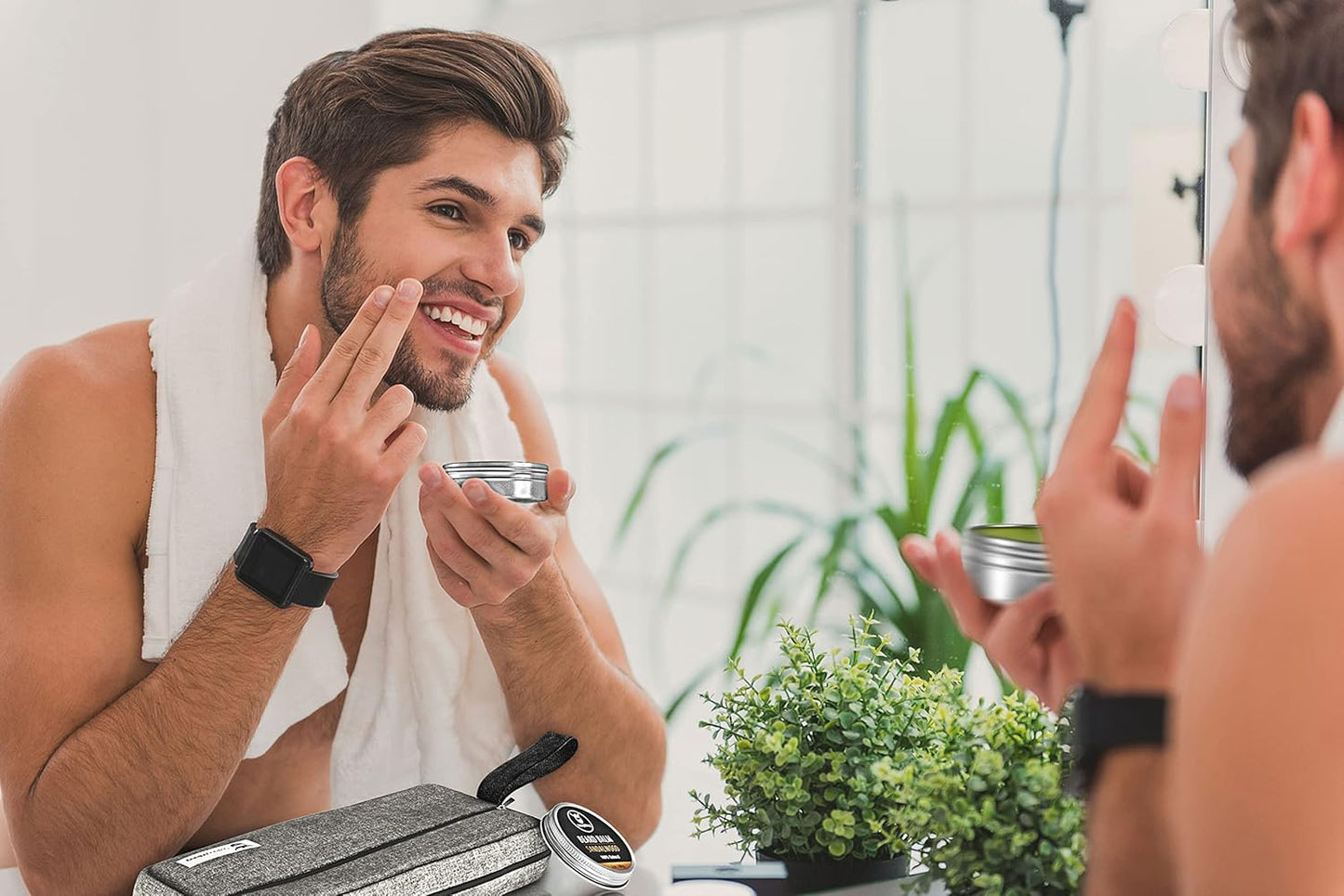 Striking Viking Grooming Kit - Premium Care Products for Men with Beard Shampoo, Oil, Balm Butter, Brush, Wooden Comb, Mustache Scissors & Toiletry Bag