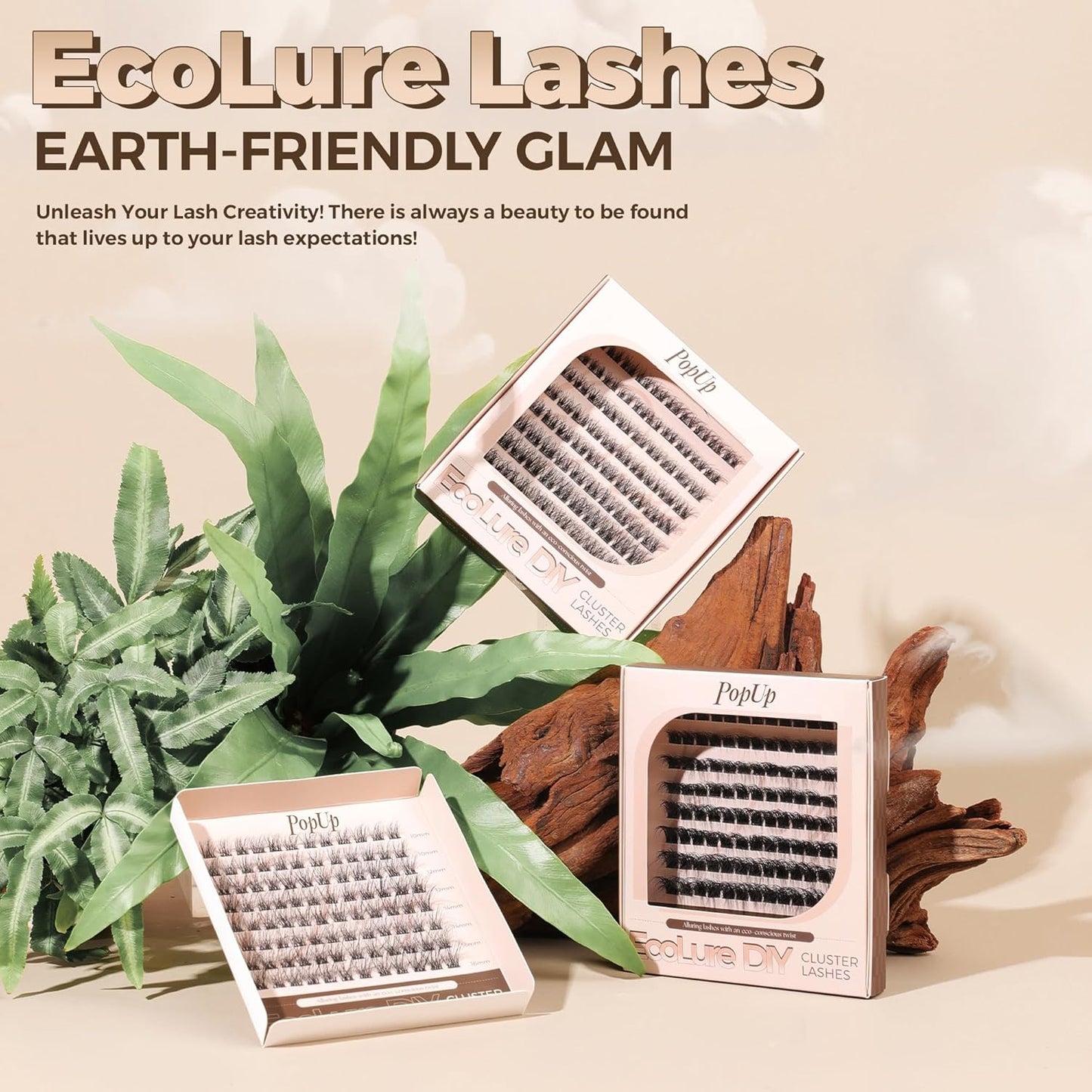 PopUp Cluster Lashes Wispy Cluster Eyelash Extensions 3D DIY Lash Clusters 10-16mm Multilayered Eyelash Clusters, Reusable Fluffy Individual Lashes Cluster(BDD02)