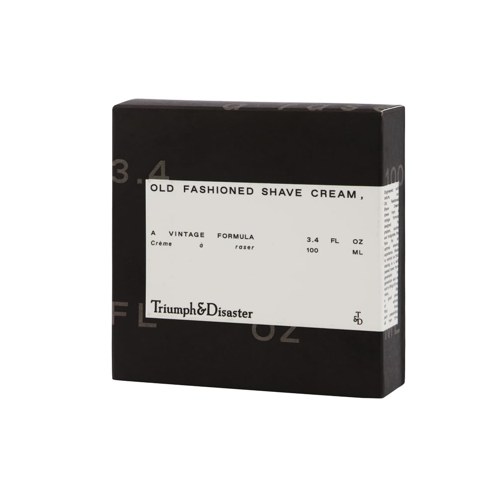 Triumph & Disaster | Old Fashioned Shave Cream Jar | Shaving Lotion for Sensitive Skin - Alcohol Free, 3.4 oz (100+ shaves)