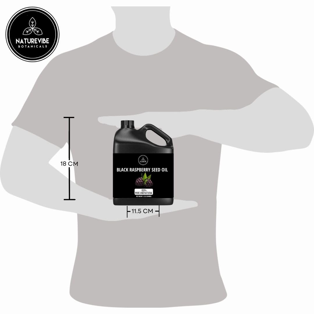 Naturevibe Botanicals Black Raspberry Oil 32 Ounces | 100% Pure and Natural | Great for Skin Care and Hair Care