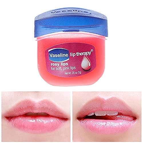 Vaseline Lip Therapy Lip Balm Mini, Rosy Lips | Lip Repair in a Container for Cracked, Dry Lip | Travel Size 0.25 Oz (Pack of 6)