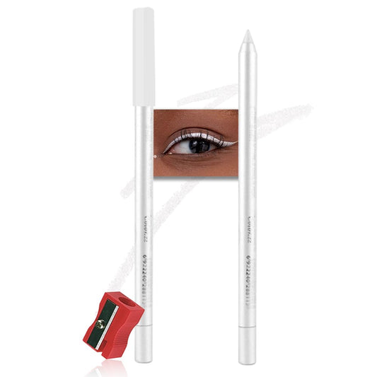 evpct White Eyeliner Pencils for Eyes, White Nude Colored under Eye Liner Pencil Pen Makeup Waterproof Smudge Proof, Colored Gel Waterline Eyeliner Liquid, Face Eye Paint Stick Halloween Makeup 22