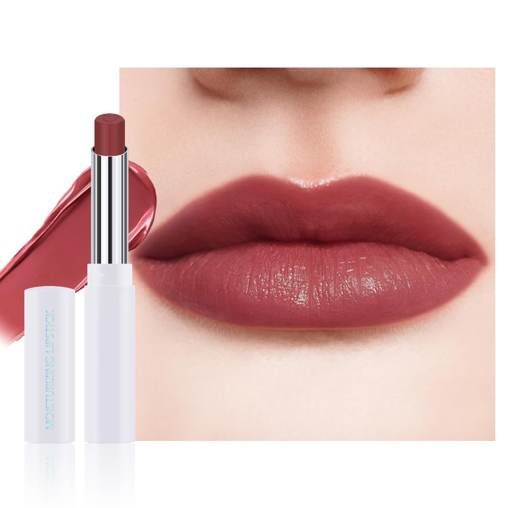 Ruby Brown Tinted Lip Balm, Hydrating Sheer Soft Matte Finish Lipstick for Women, Creamy Natural Color Lip Tint Balm Lightweight And Non-greasy Lip Glow Long Lasting Waterproof for Dry Lips 06#