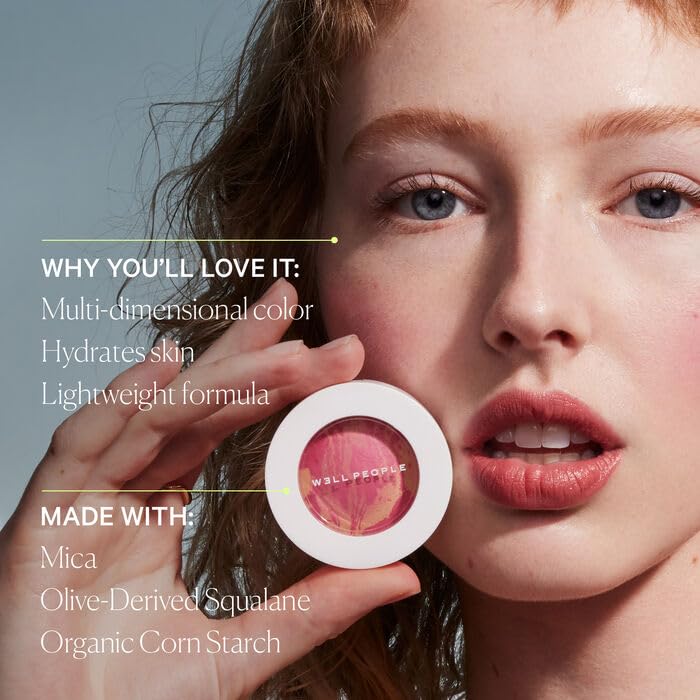 Well People Superpowder Blush Powder, Hydrating Powder Blush For Adding A Pop Of Cheek Color, Lightweight Formula, Vegan & Cruelty-free, Guava Twist
