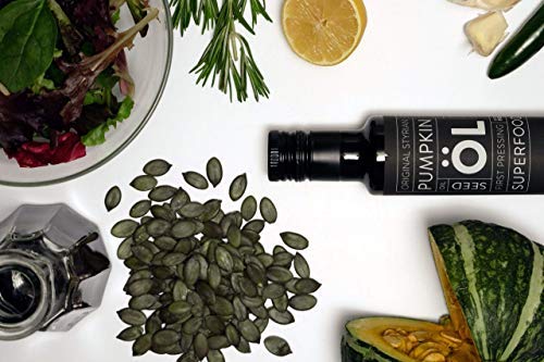 Schlacher & Söhne Styrian Pumpkin Seed Oil: 100% Pure, Cold Pressed, Non GMO, Gluten Free, Vegan, May Helps in Hair Growth, Made in Austria - 100 ml, 3.3 FL OZ (2 Pack)