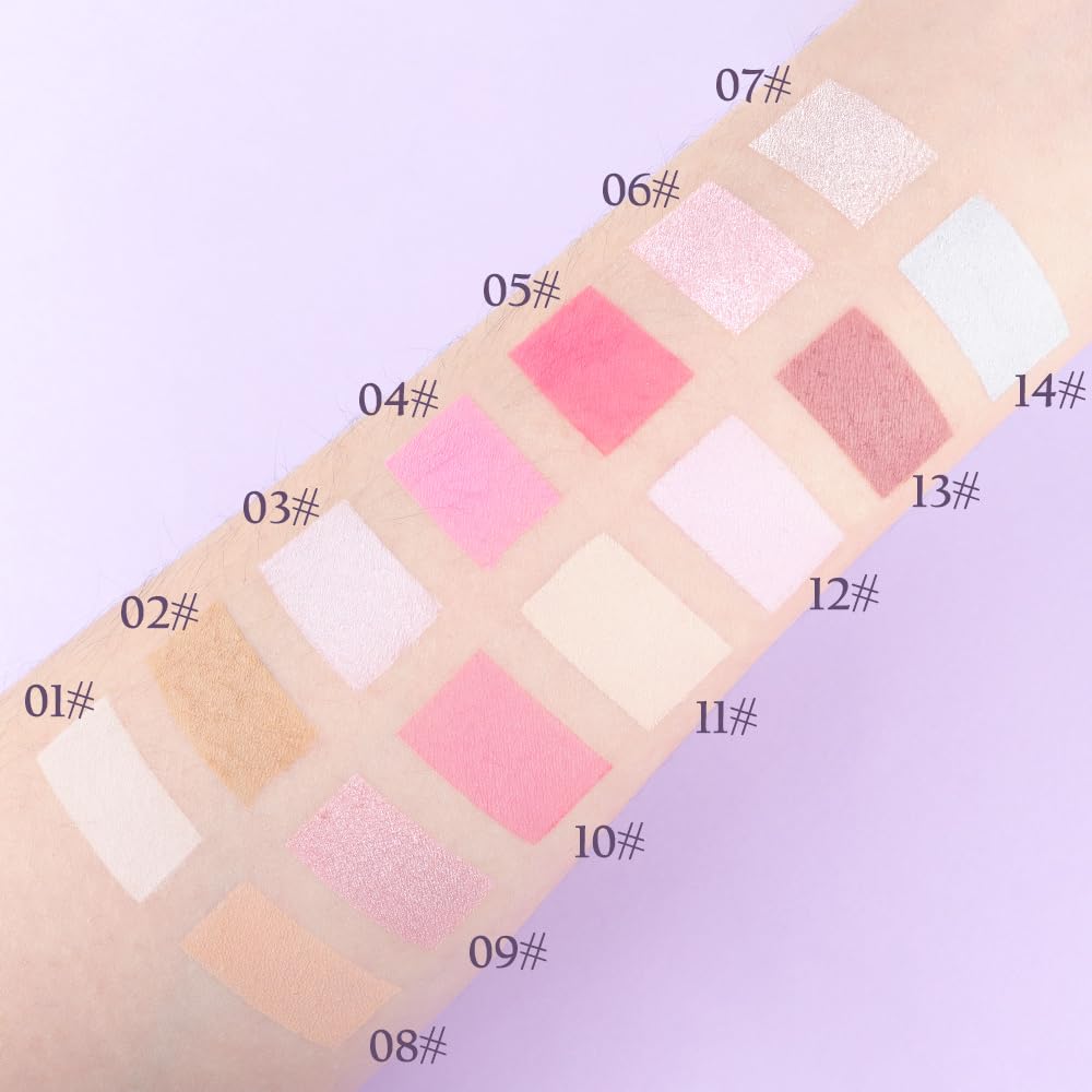 Monochrome Glitter Eyeshadow Makeup Palette, Highly Pigmented Nude Pink Eyeshadow Palette, Shimmer Pressed Powder Eye shadow Makeup, Single Vegan Eye Shadow, Daily Evening Women Girls Eyeshadow Gift9#