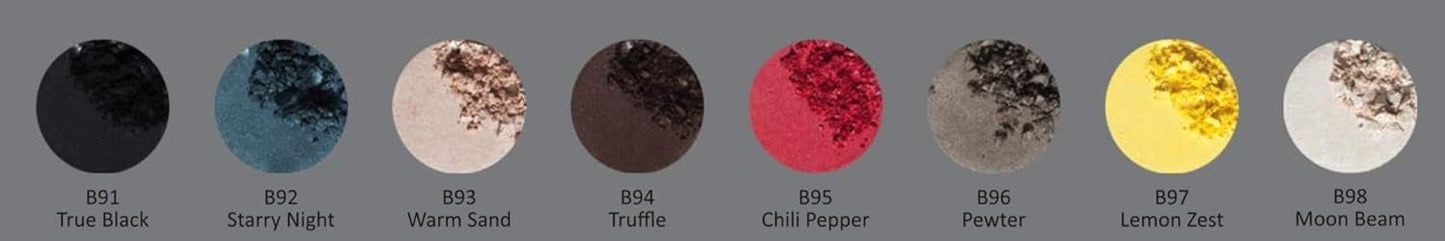 Pewter Frosted Misty Hunter Green Grey Silver Shimmer Pressed Powder Single Vegan Eyeshadow; Talc, Paraben & Cruelty Free