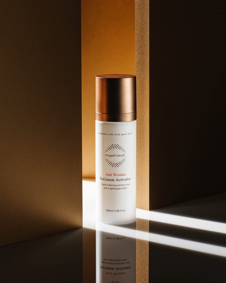 ReGenon Activator – Antioxidant Ampoule Mist with Camellia Flower Water, Oat Seed Extract, Lecithin & Oxygen, Hydrating & Brightening Toner Mist. 3.38 fl.oz (100ml)