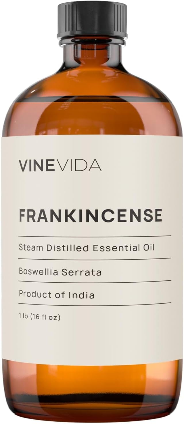 VINEVIDA Frankincense Essential Oil - 16 oz Undiluted - DIY Candle Scents - Safe for Skin