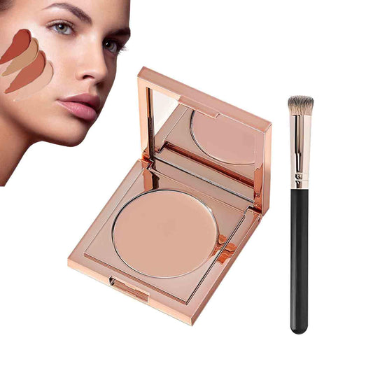 Viralvera Colored Clay Undereye Corrector, Colored CC Undereye Corrector, Eye Concealer Color, Clay Neutralizing Makeup Under Eye Hydrating Concealer with Brush