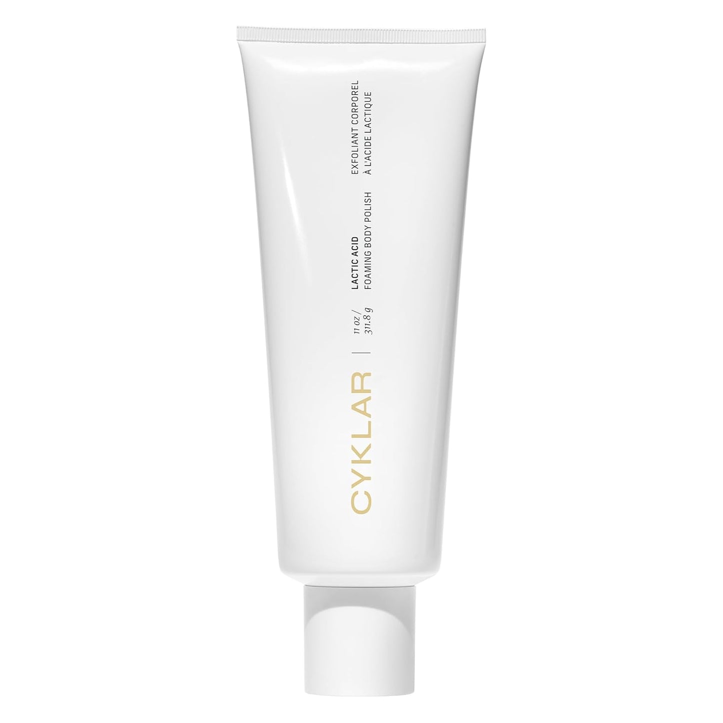 Lactic Acid Foaming Body Polish – Exfoliating Body Wash with Chemical & Physical Smoothers – Includes Glycerin Hydration, Mandelic Acid & Volcanic Pumice. Fragrance-Free, 11 fl oz