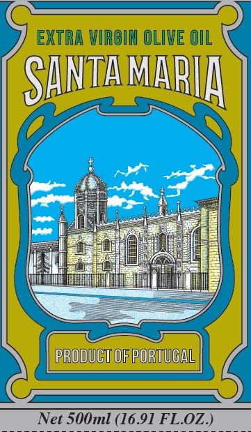Santa Maria Portuguese Extra Virgin Olive Oil - Vintage Metal Tin - 500ml