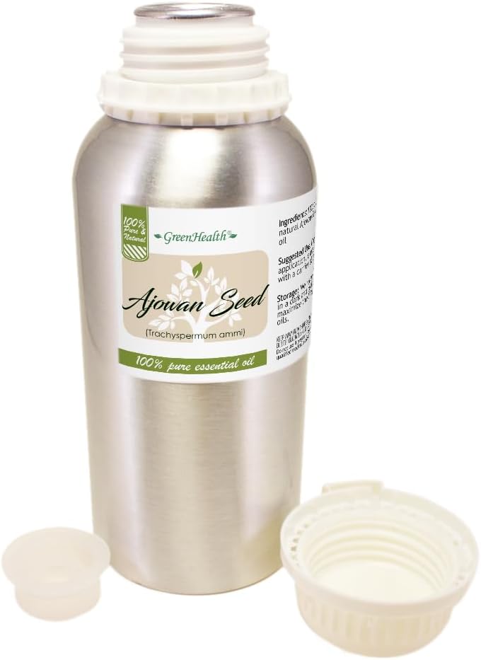 Ajowan Seed Essential Oil - 16 fl oz - Aluminum Bottle w/Locking Cap - GreenHealth