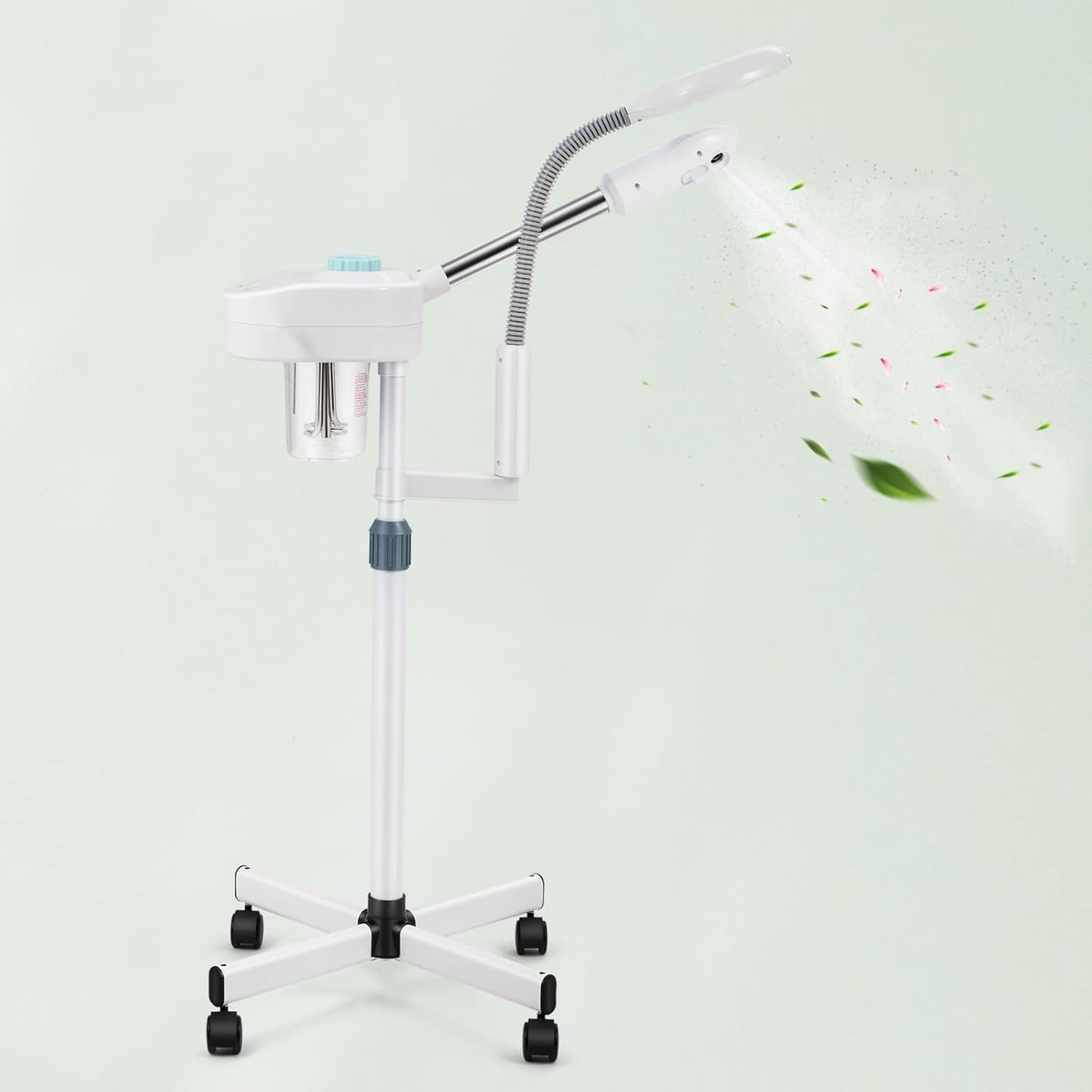 Artist hand Professional Facial Steamer for Face Home Facial Spa with 5X LED Magnifying Lamp Face Steamer Deep Pore Cleansing & Fast Heat Moisturizing Skin Care