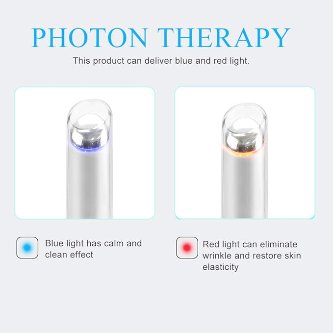 Eye Face Massage Tool Wand Pen, Portable Electric Eye Lift Wand Heated Warm Eye Lip Massager Vibration Skin Care Tool for Eyes