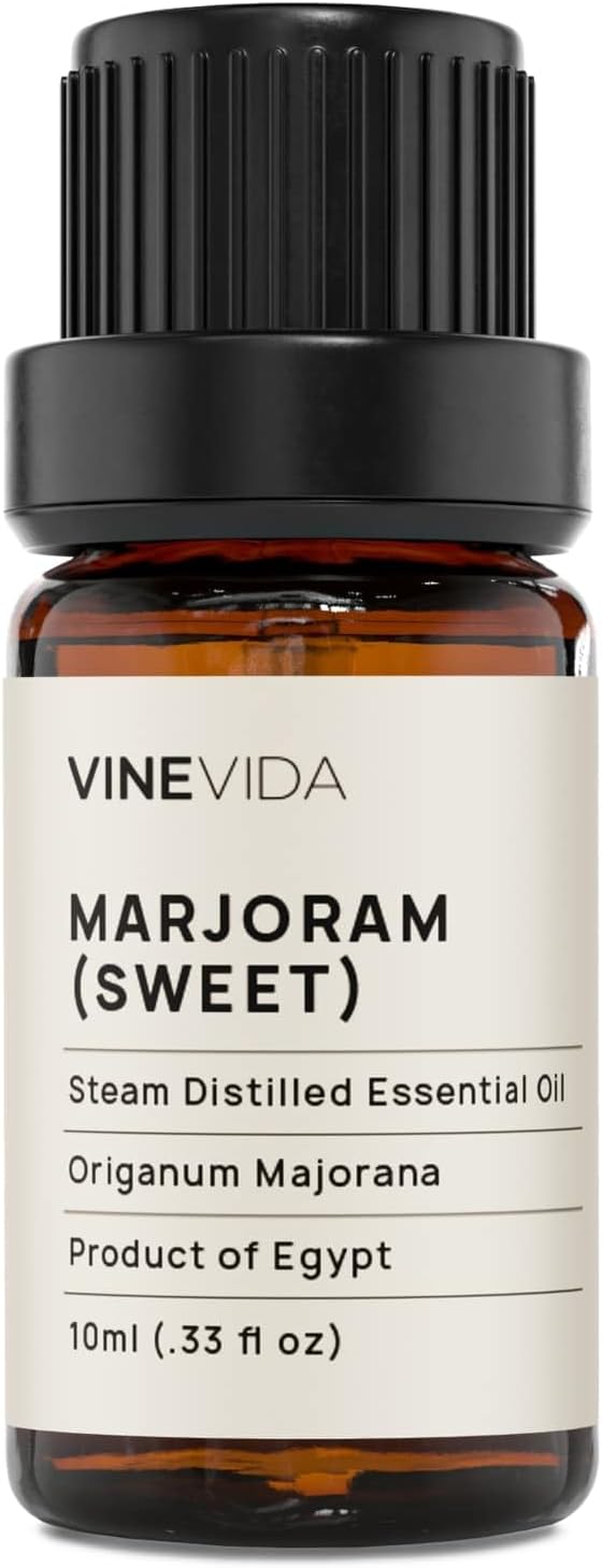 VINEVIDA Marjoram Essential Oil - Undiluted, 10 mL - Marjoram Scent - DIY Candle Scents & Soap Making