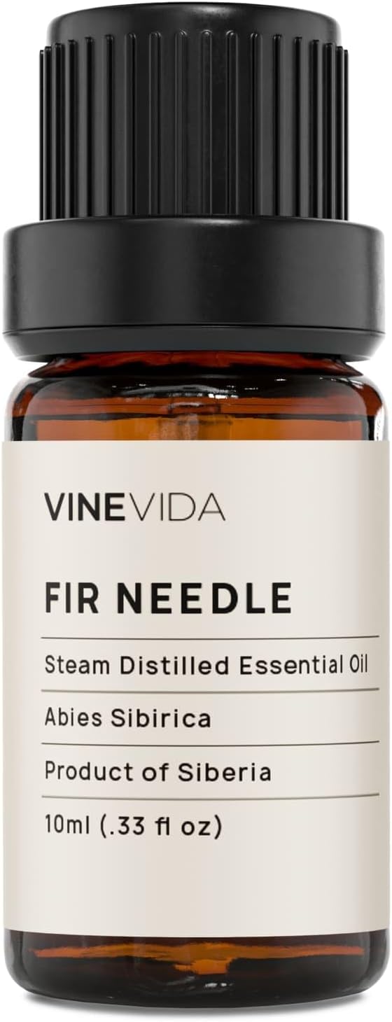 VINEVIDA Fir Needle Essential Oil 10 mL - Undiluted Candle Oil Scent for DIY Candlemaking and Soap Making - Safe for Skin
