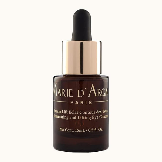 Marie d'Argan Eye Contour Serum for dark circles and puffiness, with Hyaluronic Acid, Ginseng and Hibiscus Anti-wrinkle, Repairs Bags under eyes, iluminates skin, firming effect, 15 ml,