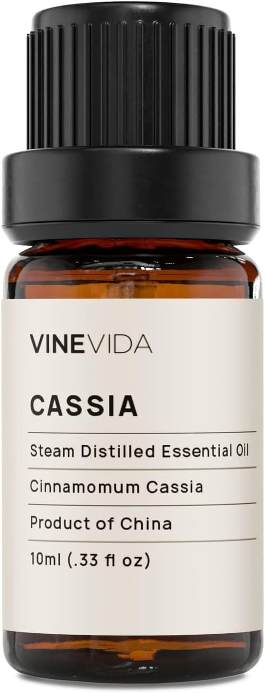 VINEVIDA Cassia Essential Oil 10 mL - Pure, Undiluted Cassia Oil for DIY Candle Scents and Soap Making