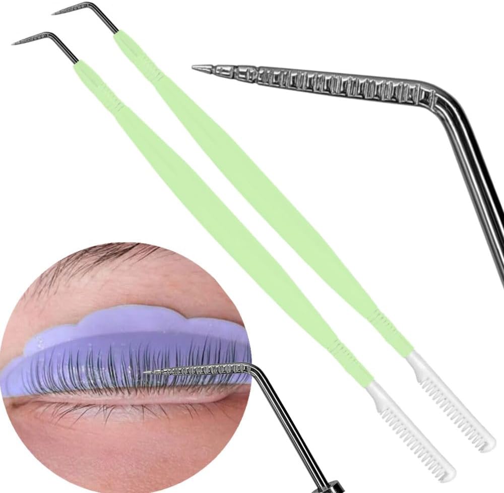 2 Pcs Eye Lash Lift Tool Stainless Steel Y Tool Lash Lift Accessories Precision Lash Lifter Tool - Metal Eye Lash Separator Tool Fine Lash Pro Lash Separator Tool -Professional Lash Supplies Tools