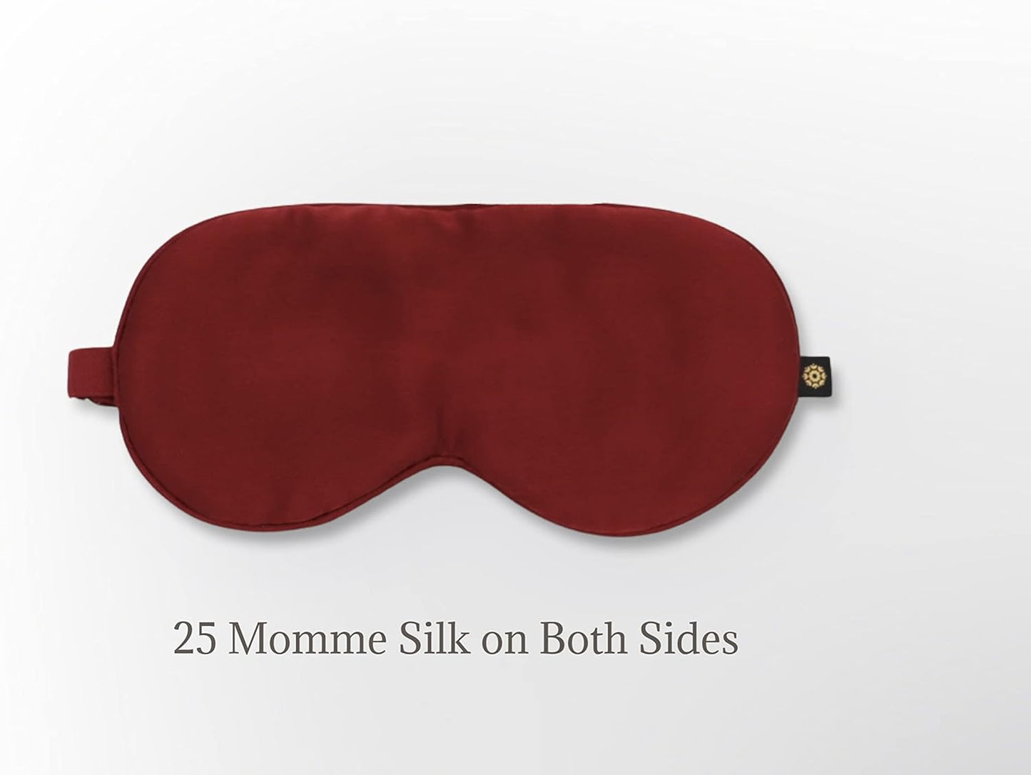 Premium Handcrafted 25 Momme Mulberry Silk Eye Mask for Sleeping (Red Velvet)