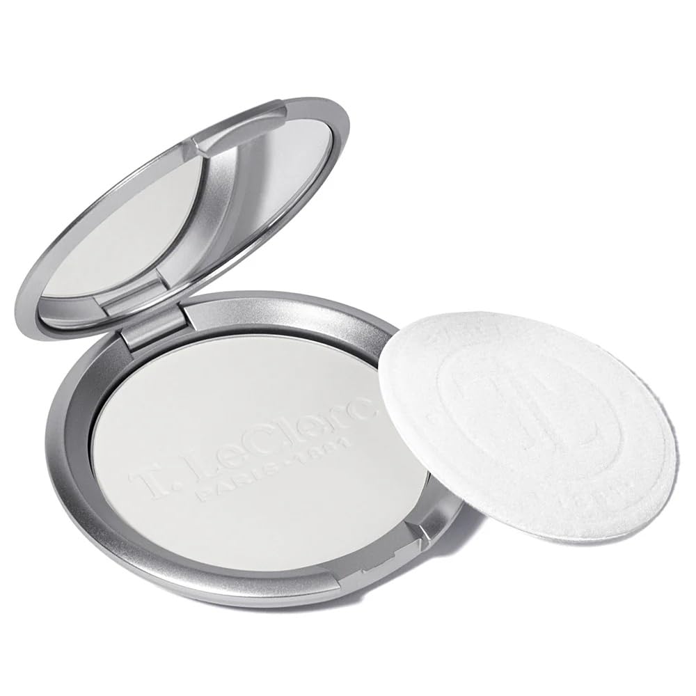 T.LeClerc Rice Compact Powder – Anti-Aging Pressed Powder with Brown Rice Ferment – Long-Lasting Natural Matte Finish – Moisturizing | Non-Comedogenic Face Powder (UNIVERSELLE, 9G)