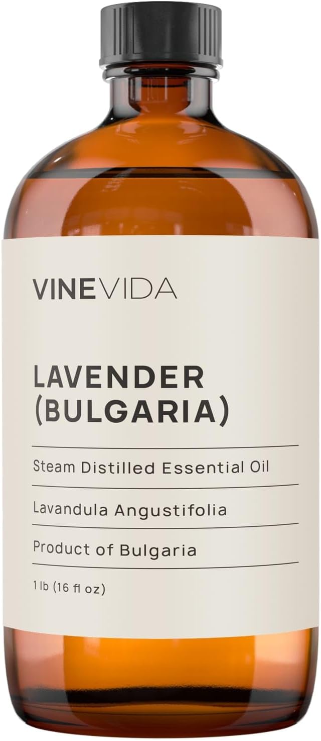 VINEVIDA Lavender Essential Oil 16 oz - Undiluted, Pure, Vegan, and Sustainable